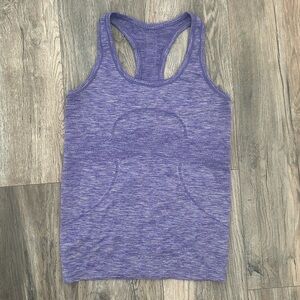 Lululemon Swiftly Tech racerback Heathered purple athletic tank size 6